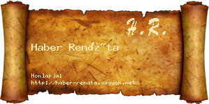 Haber Renáta névjegykártya